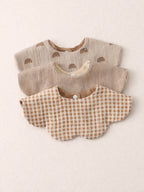 Cotton Reversible Bib 3pc Set
