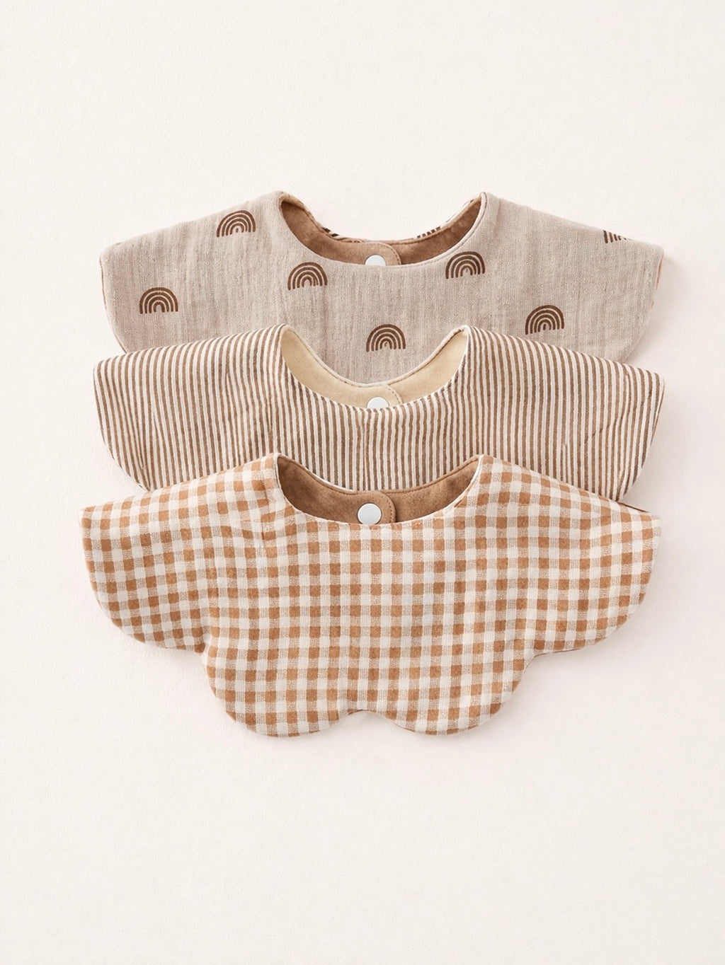 Cotton Reversible Bib 3pc Set
