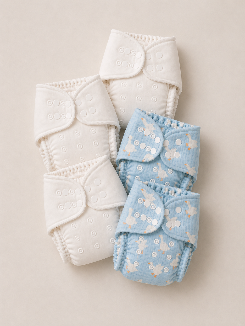 PRE-ORDER: Organic Cotton Inner + Waterproof Outer Starter Nappy Bundle