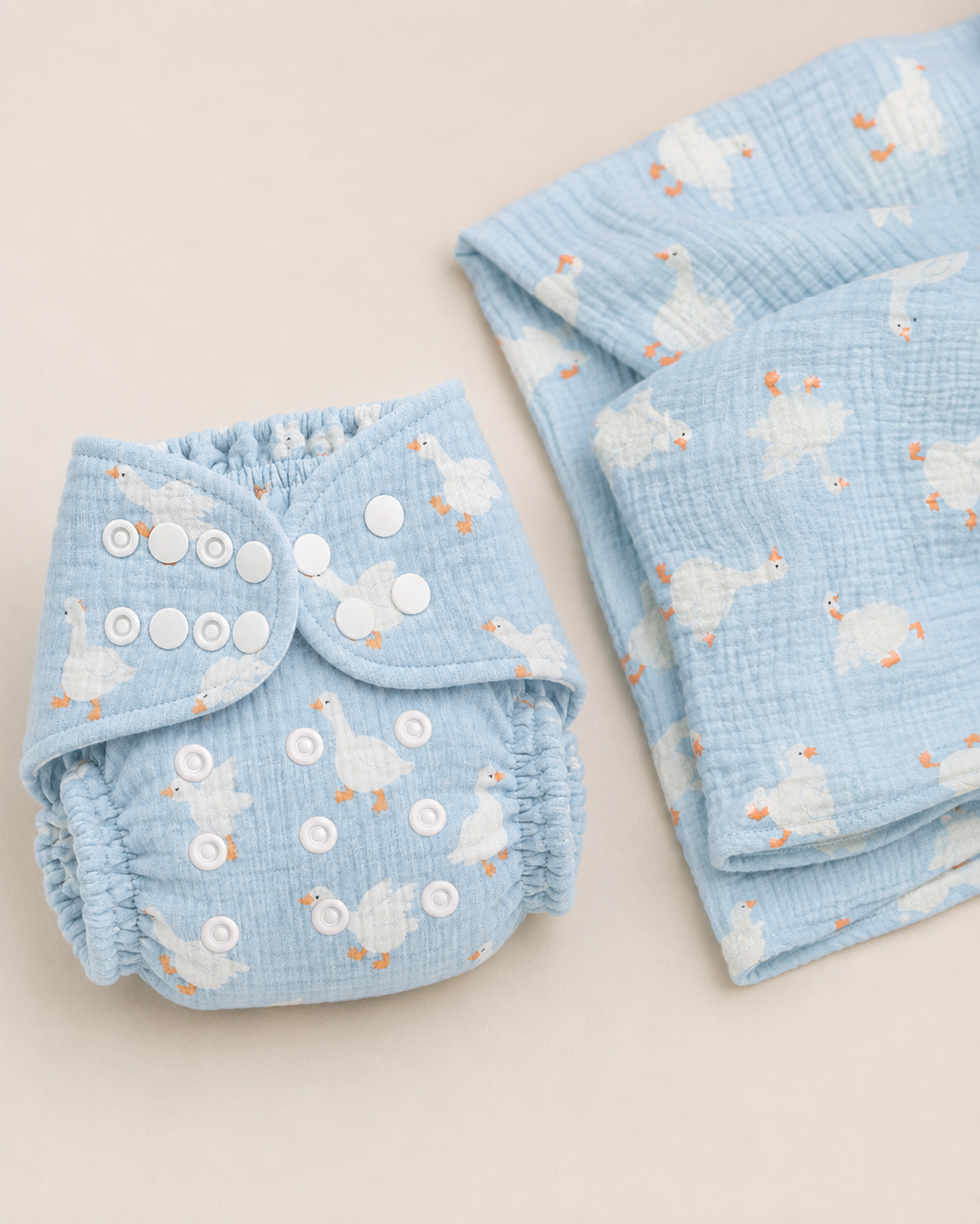 PRE-ORDER: Muslin Cotton Waterproof Cover- Goose