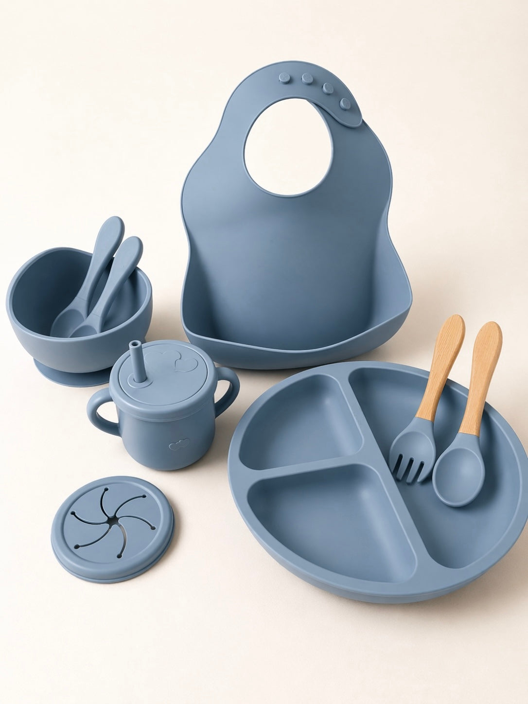 Silicone Baby Feeding Set (8 Piece)