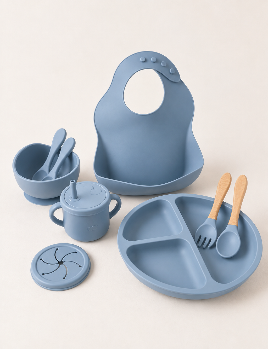 Silicone Baby Feeding Set (8 Piece)