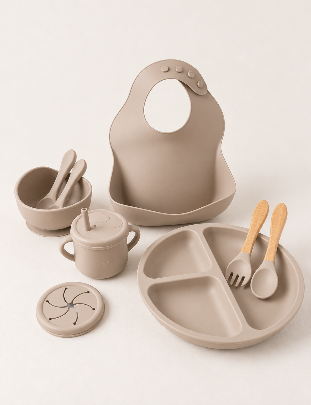 Silicone Baby Feeding Set (8 Piece)