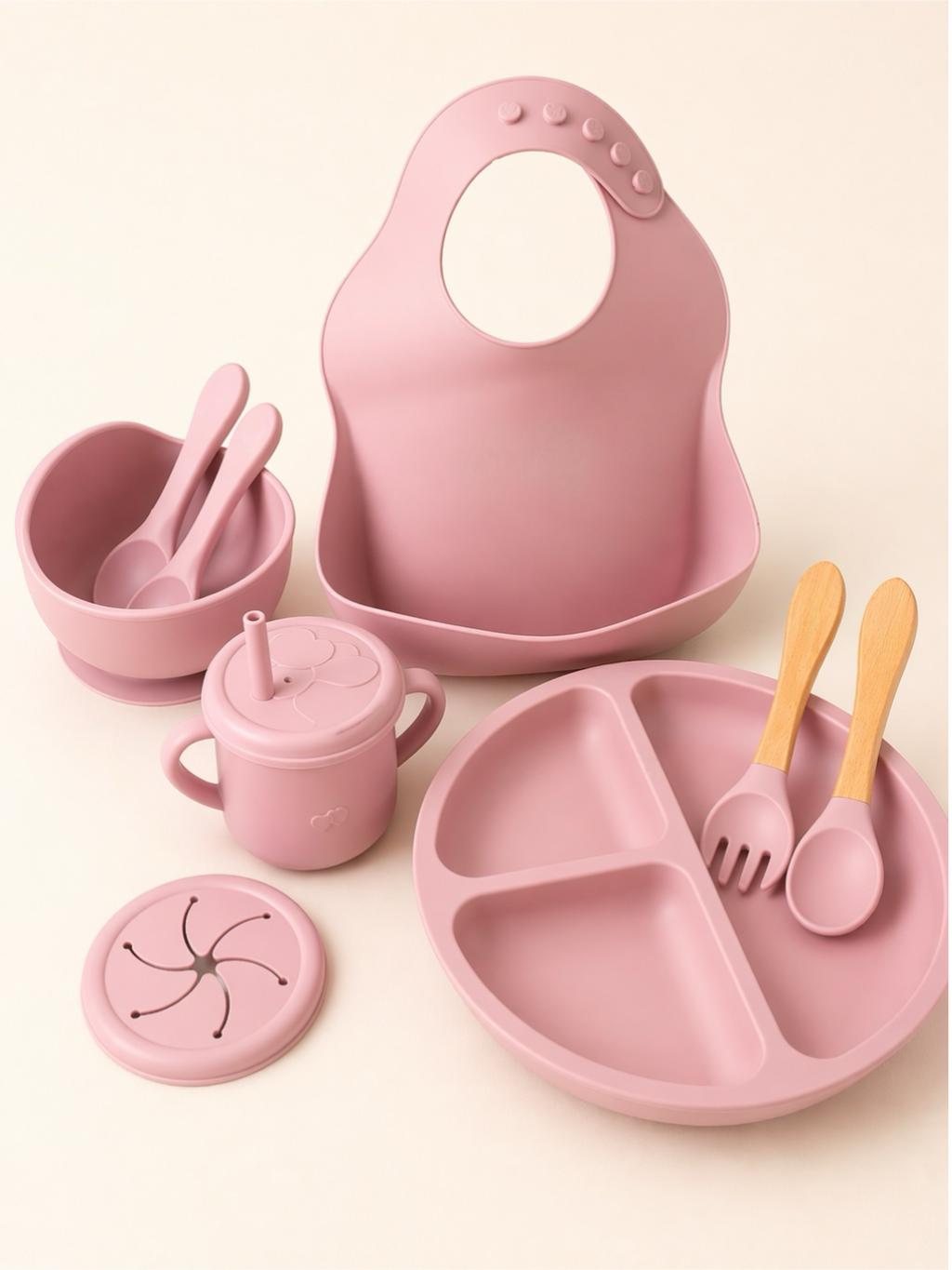 Silicone Baby Feeding Set (8 Piece)